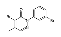 4-bromo-2-(3-bromophenyl)-5-methylpyridazin-3-one结构式