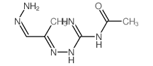 N-[amino-[2-[(1E)-1-hydrazinylidenepropan-2-ylidene]hydrazinyl]methylidene]acetamide Structure