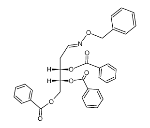 3-O,4-O,5-O-Tribenzoyl-2-deoxy-D-erythro-pentose O-benzyl oxime结构式