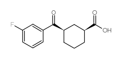 cis-3-(3-fluorobenzoyl)cyclohexane-1-carboxylic acid Structure