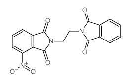 1H-Isoindole-1,3(2H)-dione,2-[2-(1,3-dihydro-1,3-dioxo-2H-isoindol-2-yl)ethyl]-4-nitro- Structure