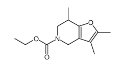 ethyl 2,3,7-trimethyl-4,5,6,7-tetrahydrofuro<3,2-c>pyridine-5-carboxylate Structure