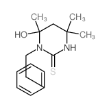 2(1H)-Pyrimidinethione,tetrahydro-6-hydroxy-4,4,6-trimethyl-1-(2-phenylethyl)- structure