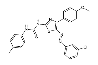 1-(5-((3-chlorophenyl)diazenyl)-4-(4-methoxyphenyl)thiazol-2-yl)-3-(p-tolyl)thiourea Structure