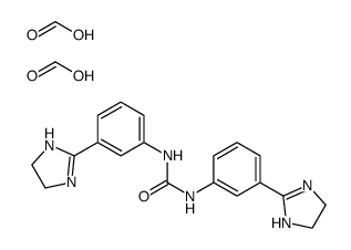 formic acid, compound with N,N'-bis[3-(4,5-dihydro-1H-imidazol-2-yl)phenyl]urea (2:1)结构式