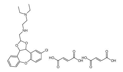 N1-((5-chloro-3a,12b-dihydrodibenzo[b,f][1,3]dioxolo[4,5-d]oxepin-2-yl)methyl)-N2,N2-diethylethane-1,2-diamine difumarate Structure