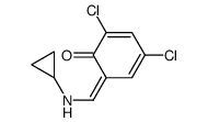 2,4-dichloro-6-[(cyclopropylamino)methylidene]cyclohexa-2,4-dien-1-one结构式