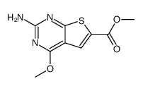 methyl 2-amino-4-methoxythieno[2,3-d]pyrimidine-6-carboxylate结构式