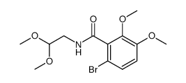 6-bromo-N-(2,2-dimethoxyethyl)-2,3-dimethoxybenzamide结构式