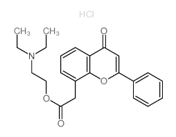 4H-1-Benzopyran-8-acetic acid, 4-oxo-2-phenyl-, 2-(diethylamino)ethyl ester,hydrochloride structure