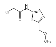 2-氯-N-[5-(甲氧基甲基)-1,3,4-噻二唑-2-基]乙酰胺结构式