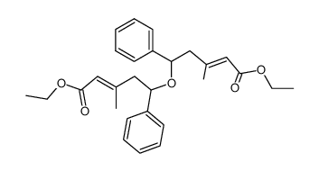 bis(5-ethoxy-5-oxo-1-phenyl-3-methyl-3(E)-penten-1-yl)ether结构式