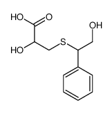 2-hydroxy-3-(2-hydroxy-1-phenylethyl)sulfanylpropanoic acid结构式