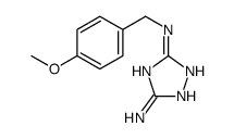 3-N-[(4-methoxyphenyl)methyl]-1H-1,2,4-triazole-3,5-diamine结构式