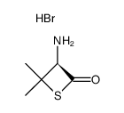 (3R)-3-amino-4,4-dimethylthietan-2-one hydrobromide Structure