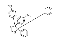 4,4-bis(4-methoxyphenyl)-5,5-diphenyl-1,3-dithiolane结构式