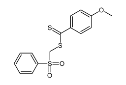 benzenesulfonylmethyl 4-methoxybenzenecarbodithioate Structure