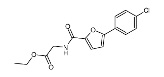 ethyl (5-(4-chlorophenyl)furan-2-carbonyl)glycinate Structure