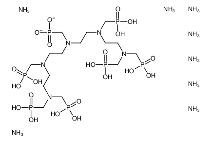 octaammonium tetrahydrogen [2,5,8,11,14-pentakis(phosphonatomethyl)-2,5,8,11,14-pentaazapentadecane-1,15-diyl]bisphosphonate结构式