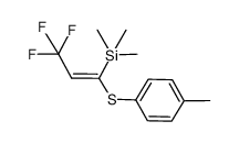 (E)-(3,3,3-trifluoro-1-(p-tolylthio)prop-1-enyl)trimethylsilane结构式