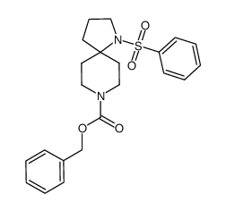 benzyl 1-(phenylsulfonyl)-1,8-diazaspiro[4.5]decane-8-carboxylate结构式