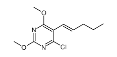 4-chloro-2,6-dimethoxy-5-[(1E)-pent-1-en-1-yl]pyrimidine Structure