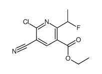 ethyl 6-chloro-5-cyano-2-(1-fluoroethyl)nicotinate Structure