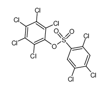 2,4,5-trichloro-benzenesulfonic acid pentachlorophenyl ester Structure