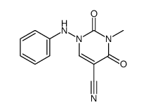 1-anilino-3-methyl-2,4-dioxo-1,2,3,4-tetrahydro-pyrimidine-5-carbonitrile Structure