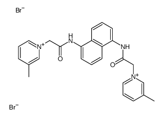 2-(3-methylpyridin-1-ium-1-yl)-N-[5-[[2-(3-methylpyridin-1-ium-1-yl)acetyl]amino]naphthalen-1-yl]acetamide,dibromide Structure