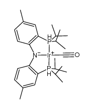 [N{20P(CHMe2)2-4-MeC6H3}2]Ir(CO) Structure