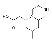 3-[2-(2-methylpropyl)piperazin-1-yl]propanoic acid Structure