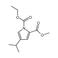 4-isopropyl-pyrrole-1,2-dicarboxylic acid-1-ethyl ester-2-methyl ester结构式