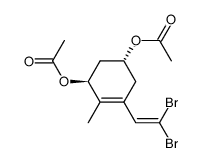 (1R,3S)-5-(2,2-dibromovinyl)-4-methylcyclohex-4-ene-1,3-diyl diacetate Structure