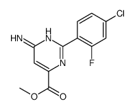 methyl 6-amino-2-(4-chloro-2-fluorophenyl)pyrimidine-4-carboxylate Structure