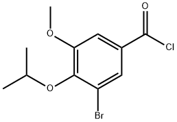 3-bromo-4-isopropoxy-5-methoxybenzoyl chloride Structure