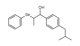 1-(4-isobutylphenyl)-2-(phenylselanyl)propan-1-ol Structure