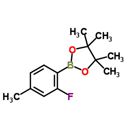 2-氟-4-甲基苯硼酸频哪醇酯结构式