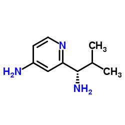 2-[(1S)-1-Amino-2-methylpropyl]-4-pyridinamine Structure