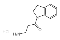 3-Amino-1-(2,3-dihydro-1H-indol-1-yl)-1-propanonehydrochloride结构式