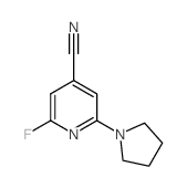 2-Fluoro-6-(pyrrolidin-1-yl)isonicotinonitrile结构式