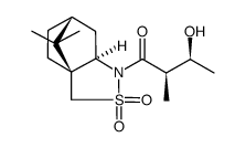 N-((2R,3S)-3-hydroxy-2-methylbutanoyl)bornane-10,2-sultam结构式