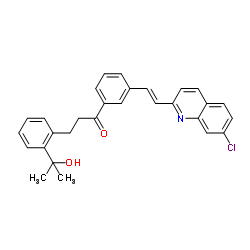 1-[3-[(1E)-2-(7-Chloro-2-quinolinyl)ethenyl]phenyl]-3-[2-(1-hydroxy-1-methylethyl)phenyl]-1-propanone Structure