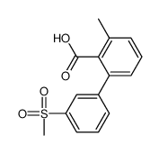 2-methyl-6-(3-methylsulfonylphenyl)benzoic acid结构式