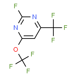 2-fluoro-4-trifluoromethoxy-6-trifluoromethyl-pyrimidine结构式