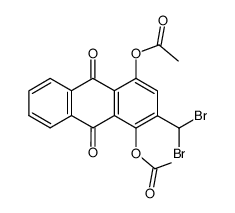 2-(dibromomethyl)-9,10-dioxo-9,10-dihydroanthracene-1,4-diyl diacetate Structure