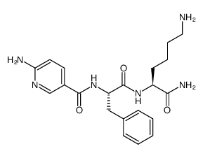 6-amino-N-((S)-1-(((S)-1,6-diamino-1-oxohexan-2-yl)amino)-1-oxo-3-phenylpropan-2-yl)nicotinamide结构式