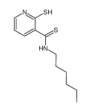 N-hexyl-2-mercaptopyridine-3-carbothioamide Structure