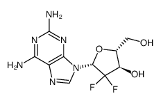 2-Amino-2'-deoxy-2',2'-difluoroadenosine Structure