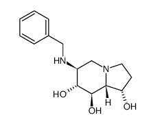 1,7,8-Indolizinetriol, octahydro-6-(phenylmethyl)amino-, 1S-(1.alpha.,6.beta.,7.alpha.,8.beta.,8a.beta.)- picture